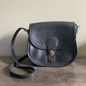 Vintage Coach Saddlery Bag Black